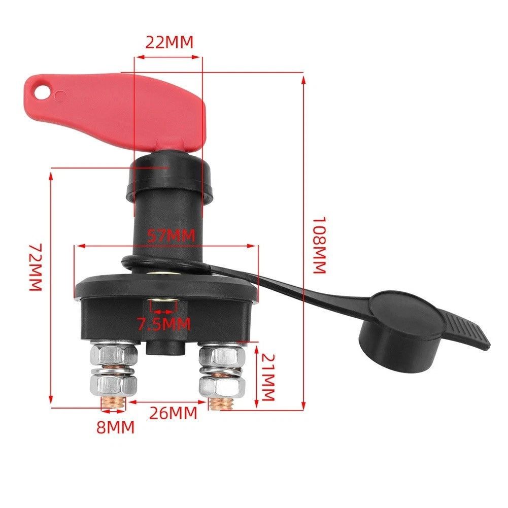 M8 Stainless Steel Battery Disconnect Switch for Energy Loss Prevention