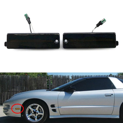 1 Pair Front Bumper Side Marker Light Yellow 3W for Pontiac Firebird (1998–2002)