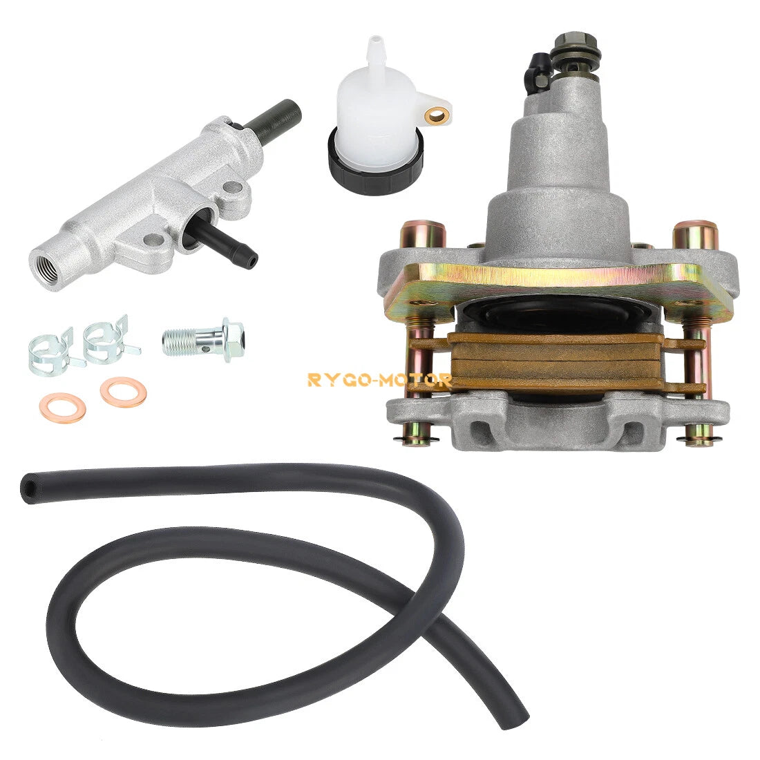 Rear Brake Master Cylinder & Caliper w/ Pads for Polaris Scrambler 500 (2010–2013)