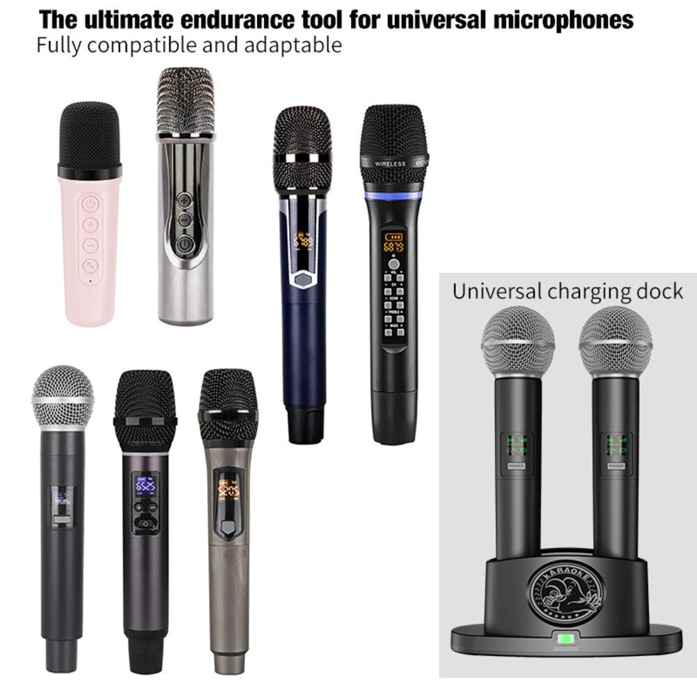 Wireless Microphone Charging Dock with USB C Fast Charge