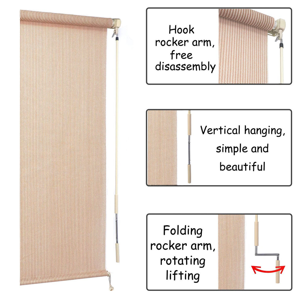 Roller Blind Window Sun Shade for Patio (96" W x 72" L)