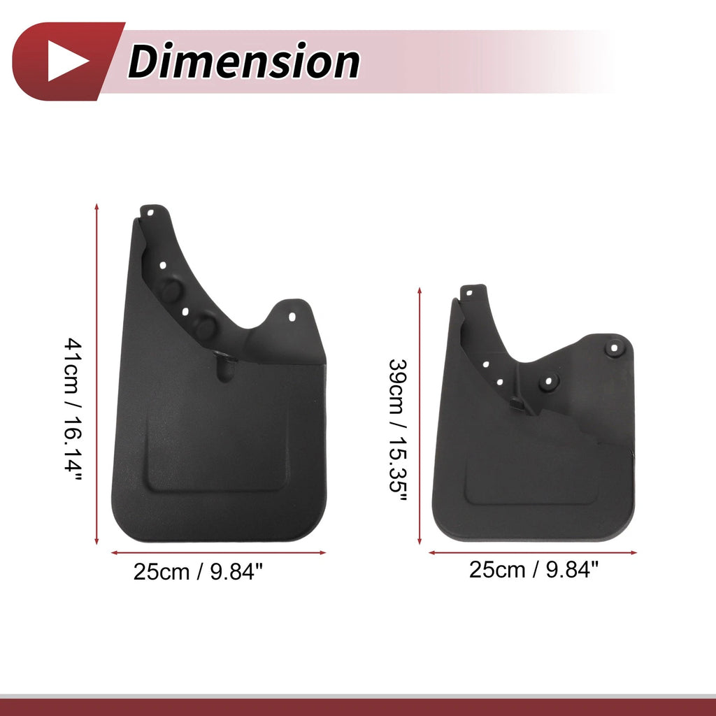 Mud Flaps Splash Guards 1 Set Mud Guards for Toyota Fortuner (2010–2015)