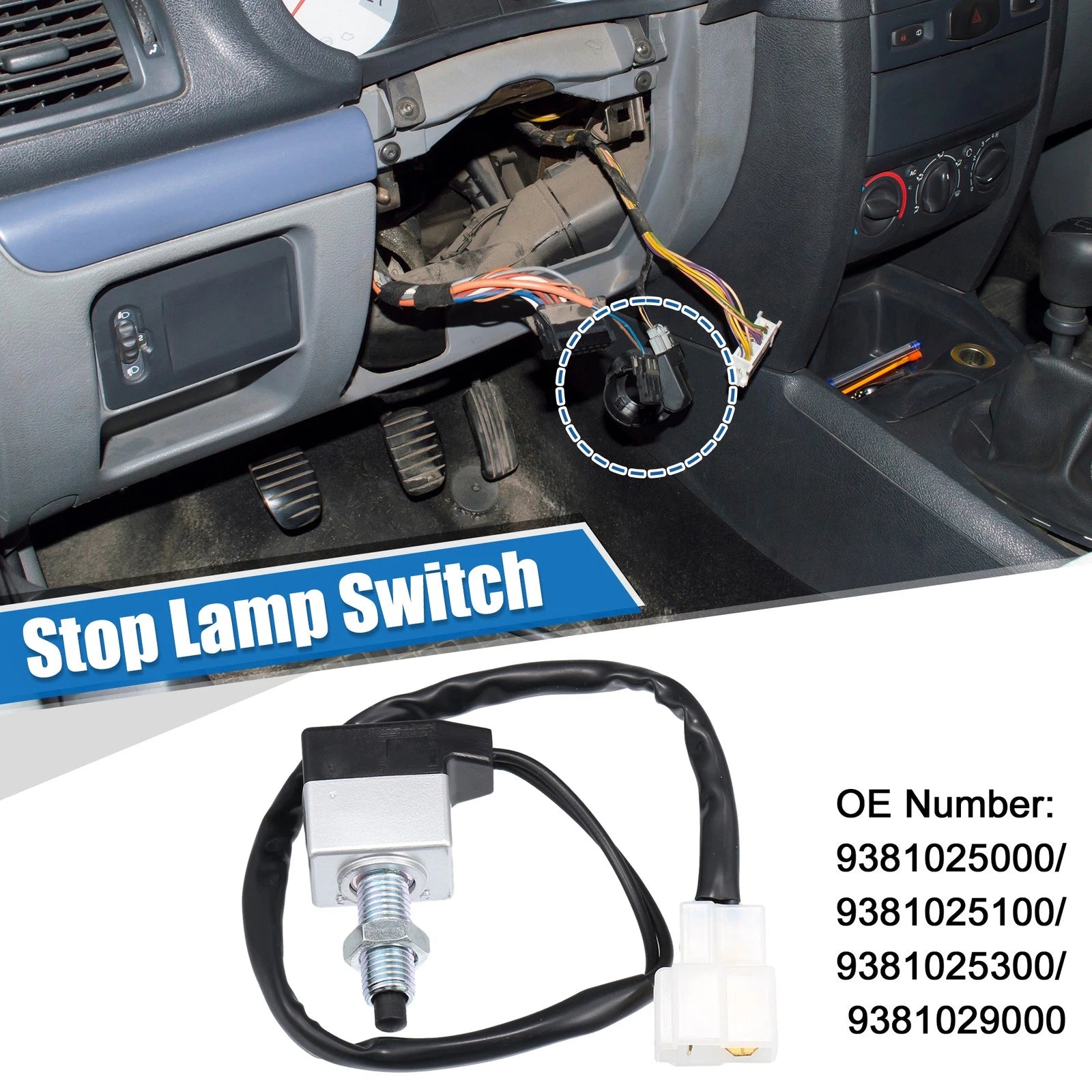 Stop Lamp Switch Brake Light Switch Replacement for Hyundai Accent Elantra (2000–2017)