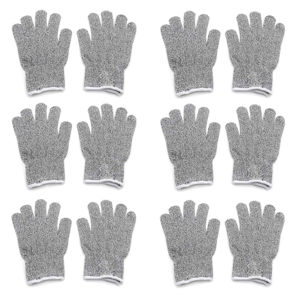6 Pair Cut Resistant Working Gloves Level 5 Abrasion Protection