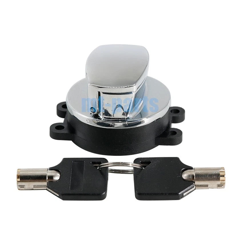 Chrome Ignition Key Switch Kit for Harley-Davidson Springer Classic FLSTSC (2005–2007)
