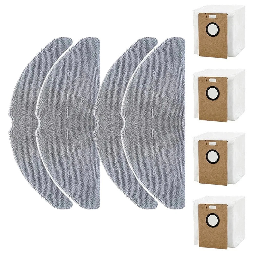 Set of 4 Replacement Dust Bags and Mop Cloths for Lubluelu B40 B40 Plus