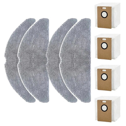 Set of 4 Replacement Dust Bags and Mop Cloths for Lubluelu B40 B40 Plus