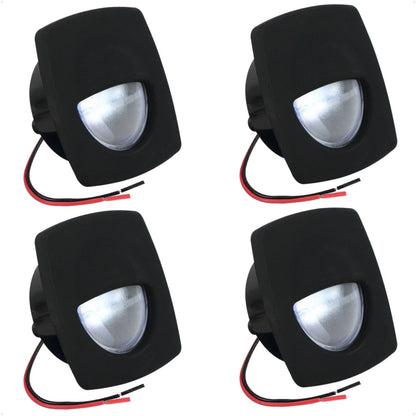 2X 2-1/4-Inch Square Companion Light for - Cool White LED, Black Housing