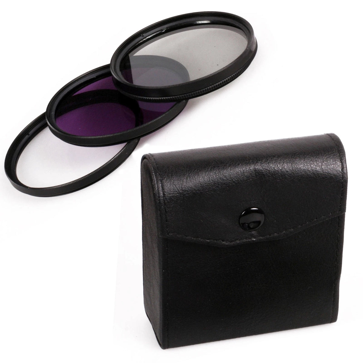 3 In 1 UV CPL FLD Lens Filter for Universal Camera (49-77mm)