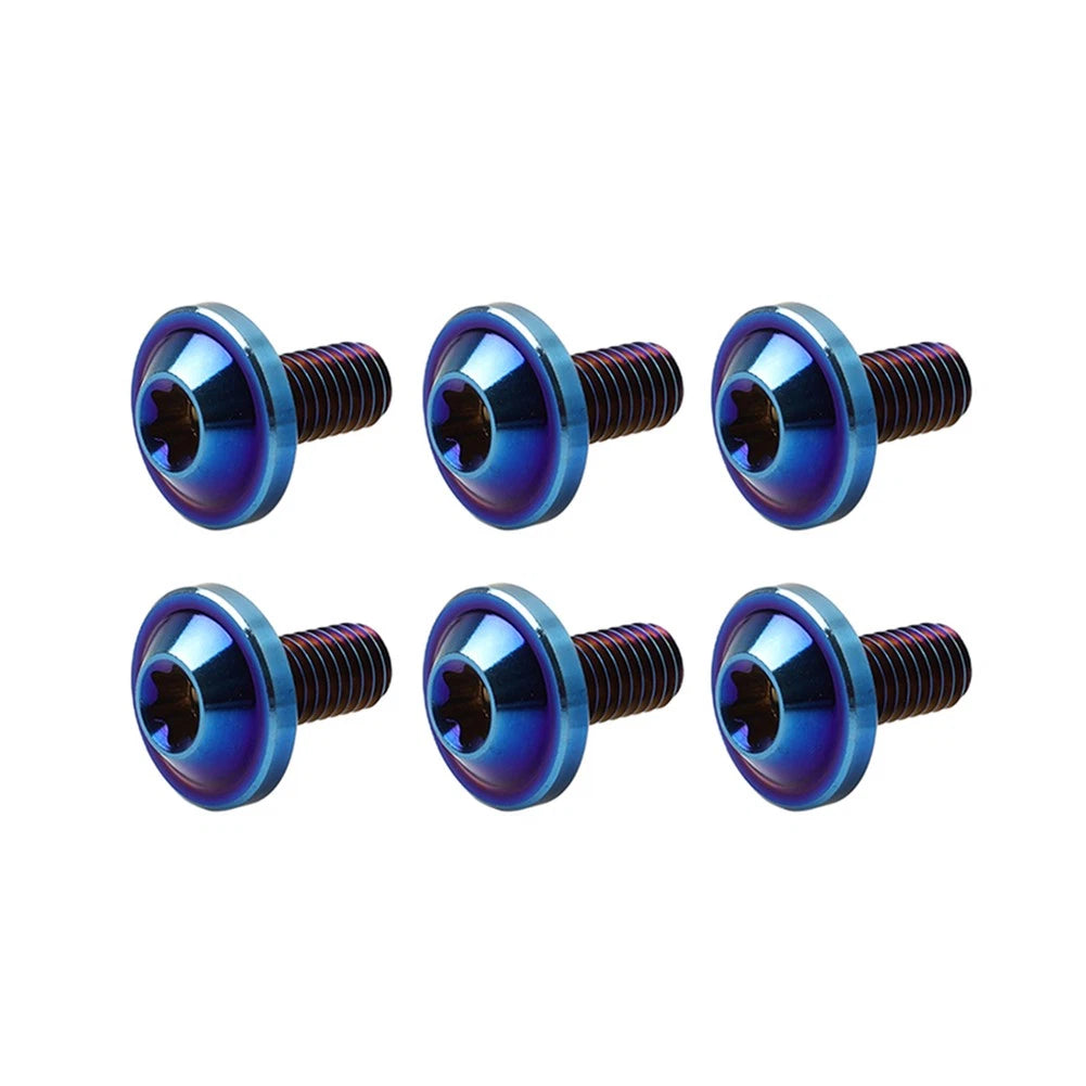 6X M6x10mm Titanium Alloy Torx Head Bolts for Bike Motorcycle
