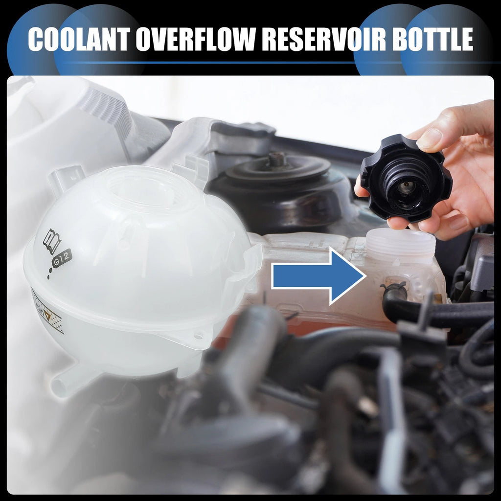 Coolant Expansion Overflow Tank with Sensor for Audi A3 (2006–2013)