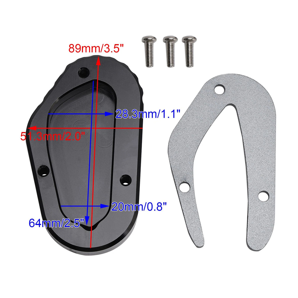 Kickstand Enlarge Pad for Bonneville T100 T120 (2018–2023) Titanium