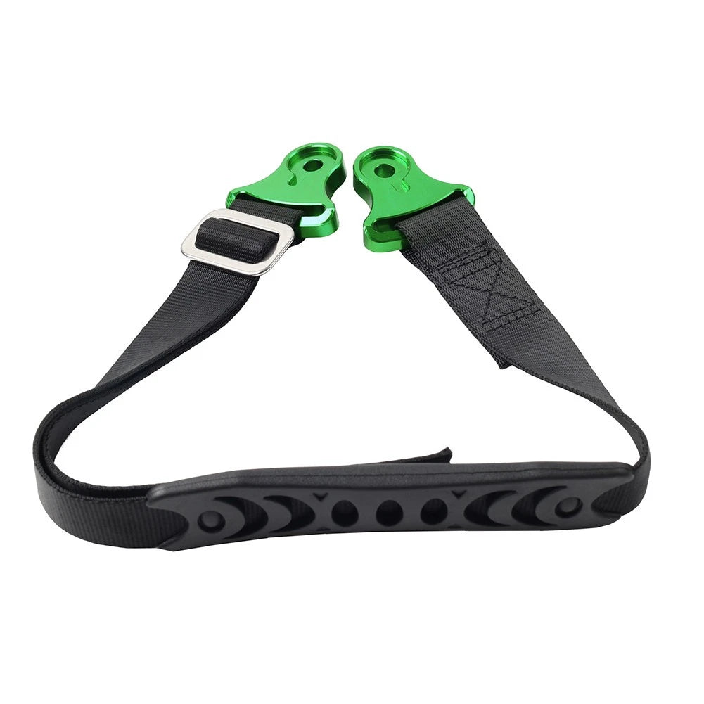 Universal Adjustable Fork Rear Seat Rescue Strap Pull Sling Belt