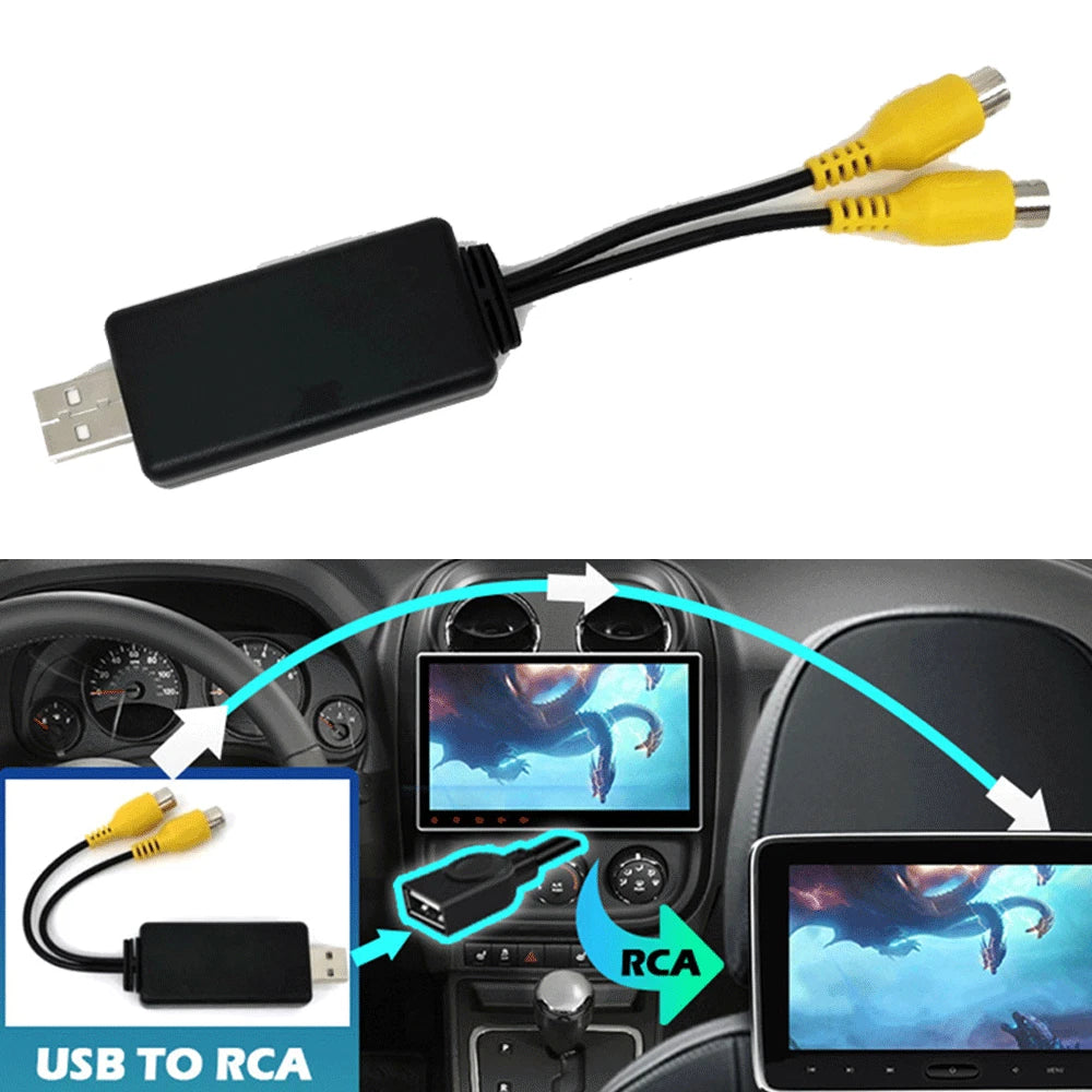 Video Output Adapter Converter USB to RCA Interface For Android Stereo Head Unit