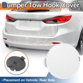 Rear Right Tow Hook Cover Replacement for Mazda 6 Atenza 2018-2021 White