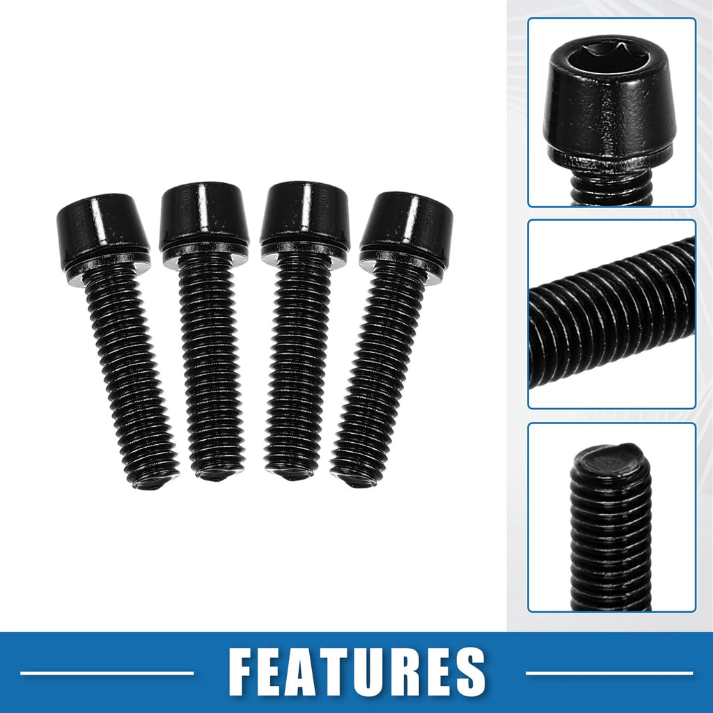Tapered Screws Bolts Replacement for M5x20 Bike Stem (Black) (20-Pack)