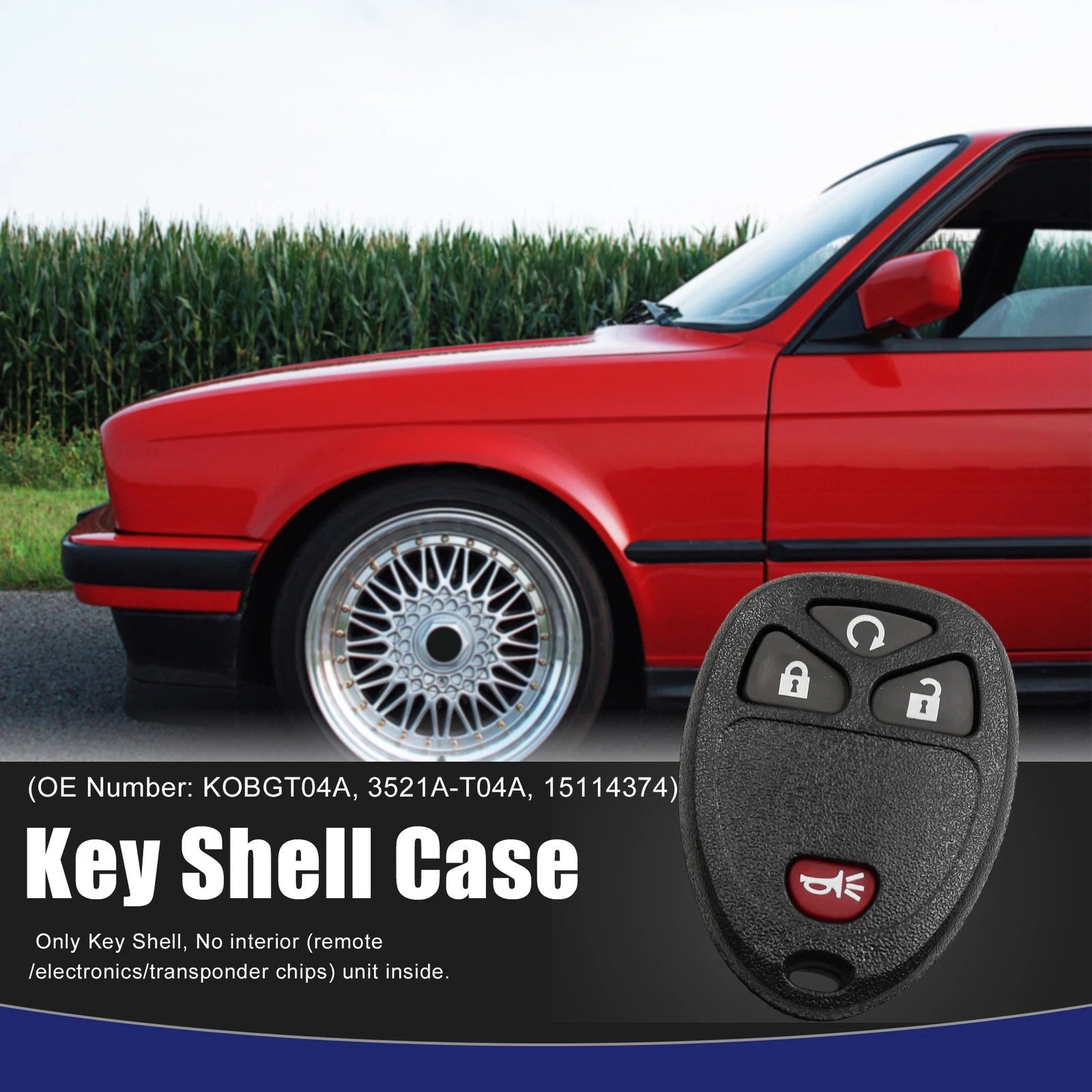 Car Key Fob Shell Case Replacement for Chevrolet HHR (2006–2011)