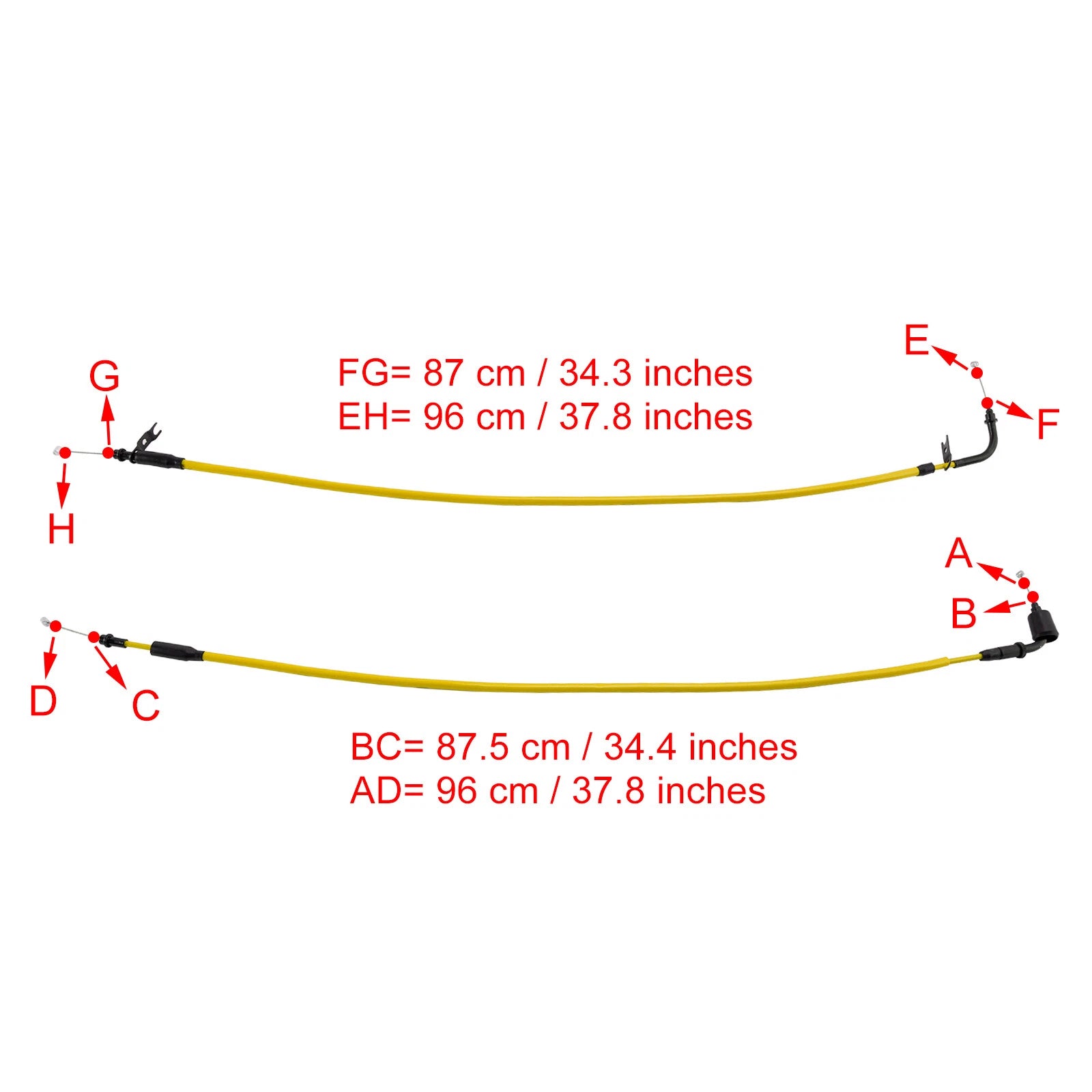 Throttle Cable Wire for Suzuki GSXR1000 (2017–2023) Yellow