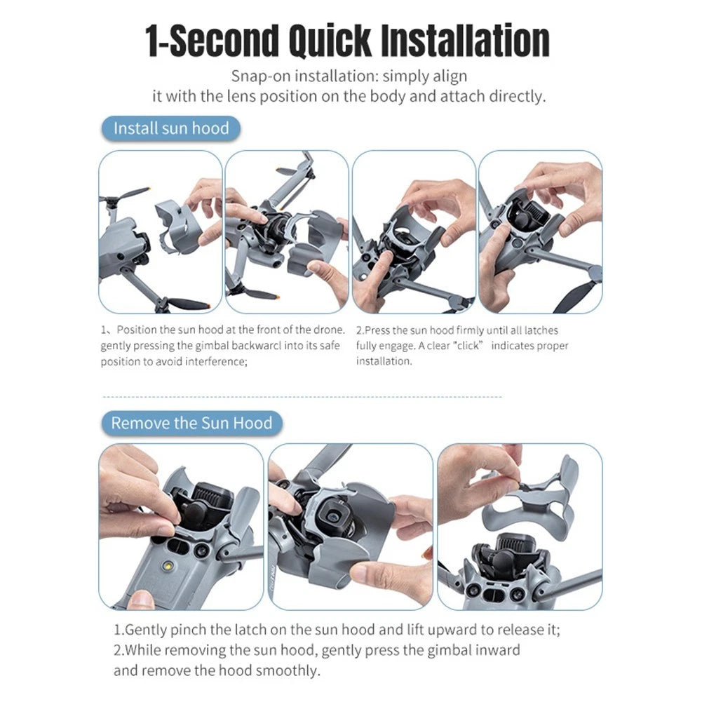Gimbal Lens Hood for DJI Mini 5Pro (2023) - Shockproof Lens Cover