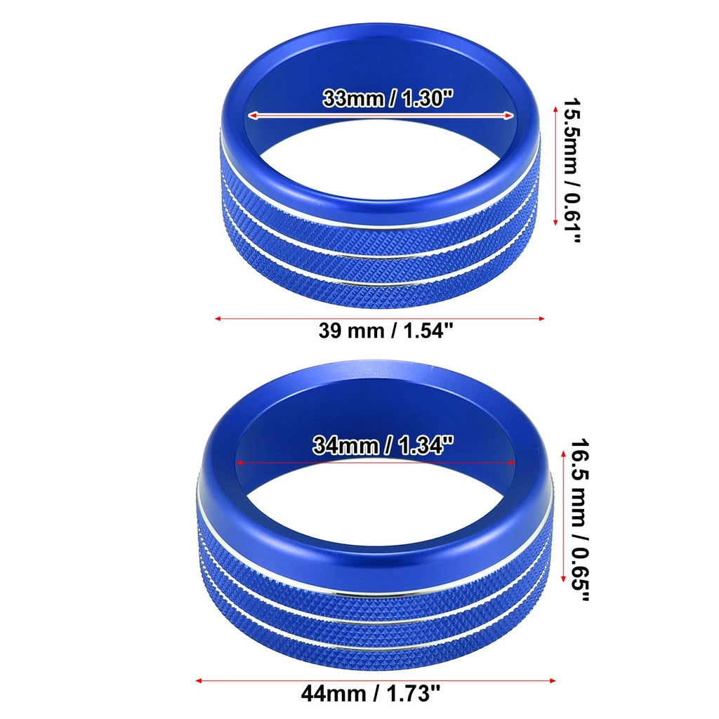 Headlight Switch Knob Trim Cover Set for Dodge Ram (2018–2020) Blue