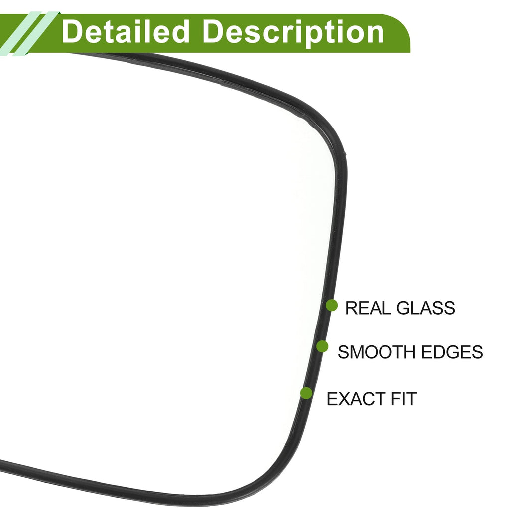 Left Side Mirror Glass Non Heated Replacement for Hyundai Sonata (2011-2014)