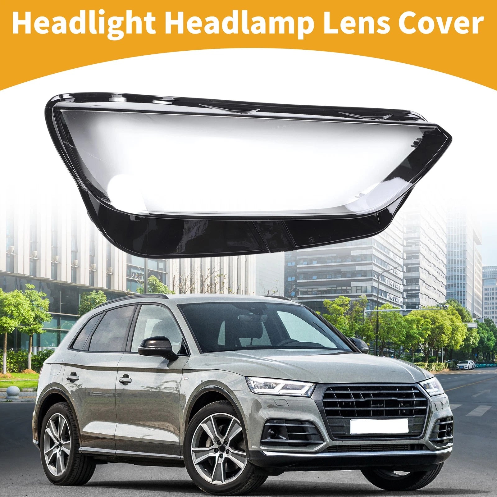 Front Right Headlight Lens Cover Replacement for Audi Q5 (2021–2022)