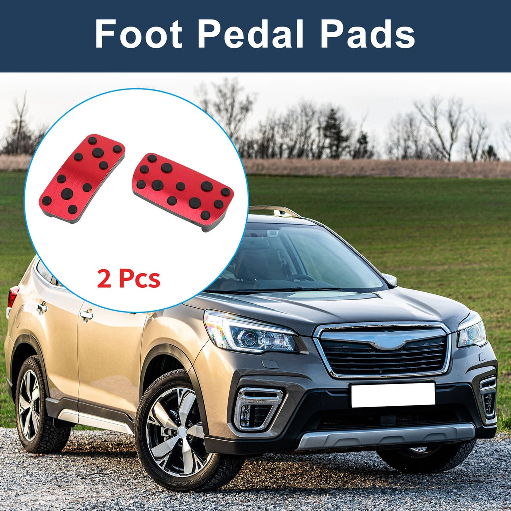 2 Pcs Automatic Accelerator Pedal Covers Red for Subaru Forester (2006–2018)