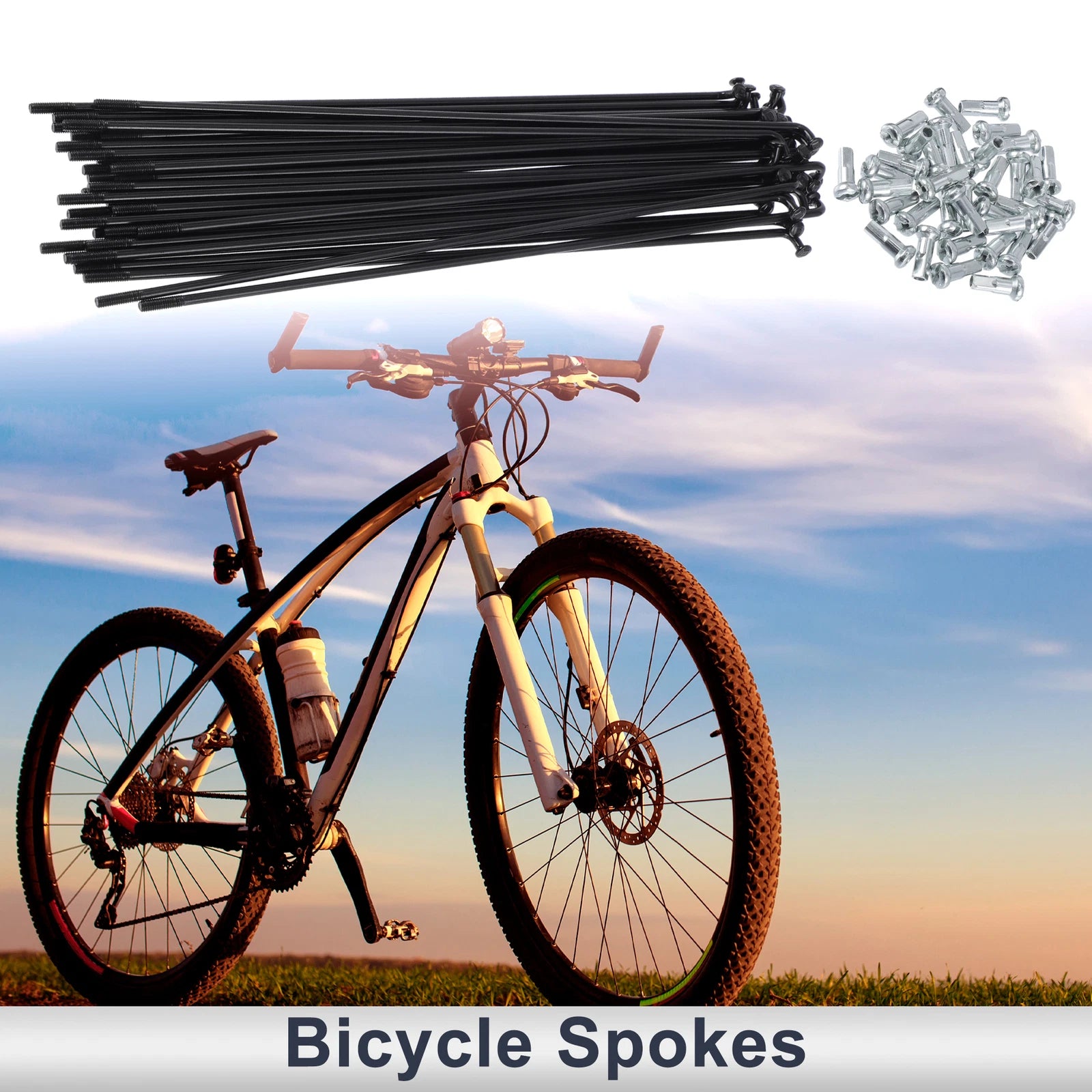Bicycle Spokes Nipple Replacement 45 Steel 171mm for Universal (2000–2020)