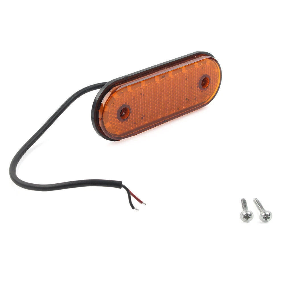 LED Oval Side Marker Indicator Light for Trailer Truck Van (Universal)