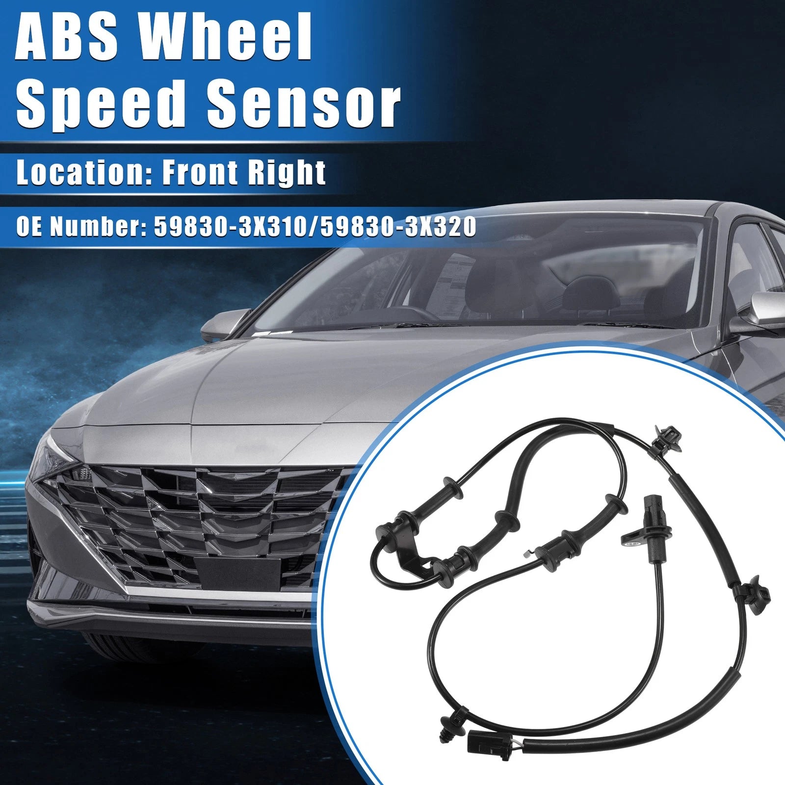 ABS Wheel Speed Sensor Front Right Side for Hyundai Elantra (2012–2018)
