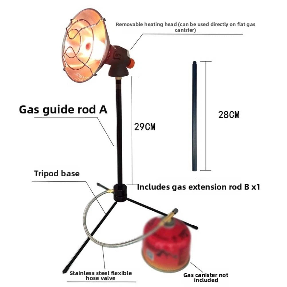 Compact Portable Gas Heater for Outdoor Use (Tabletop & Vertical Modes)
