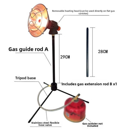 Compact Portable Gas Heater for Outdoor Use (Tabletop & Vertical Modes)