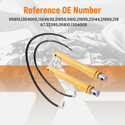 2pcs Angled Cylinder Rams for Snow Plow Blade (1-1/2" x 10", 16-1/4", 05810)