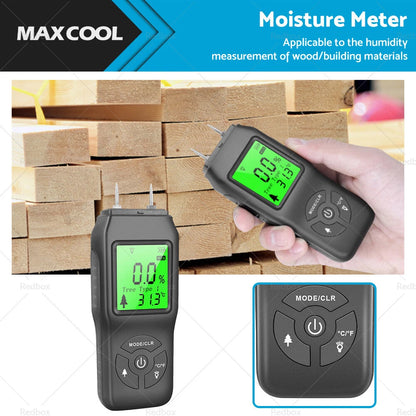 2-Pin Digital LCD Moisture Meter for Wood (Damp Detector)