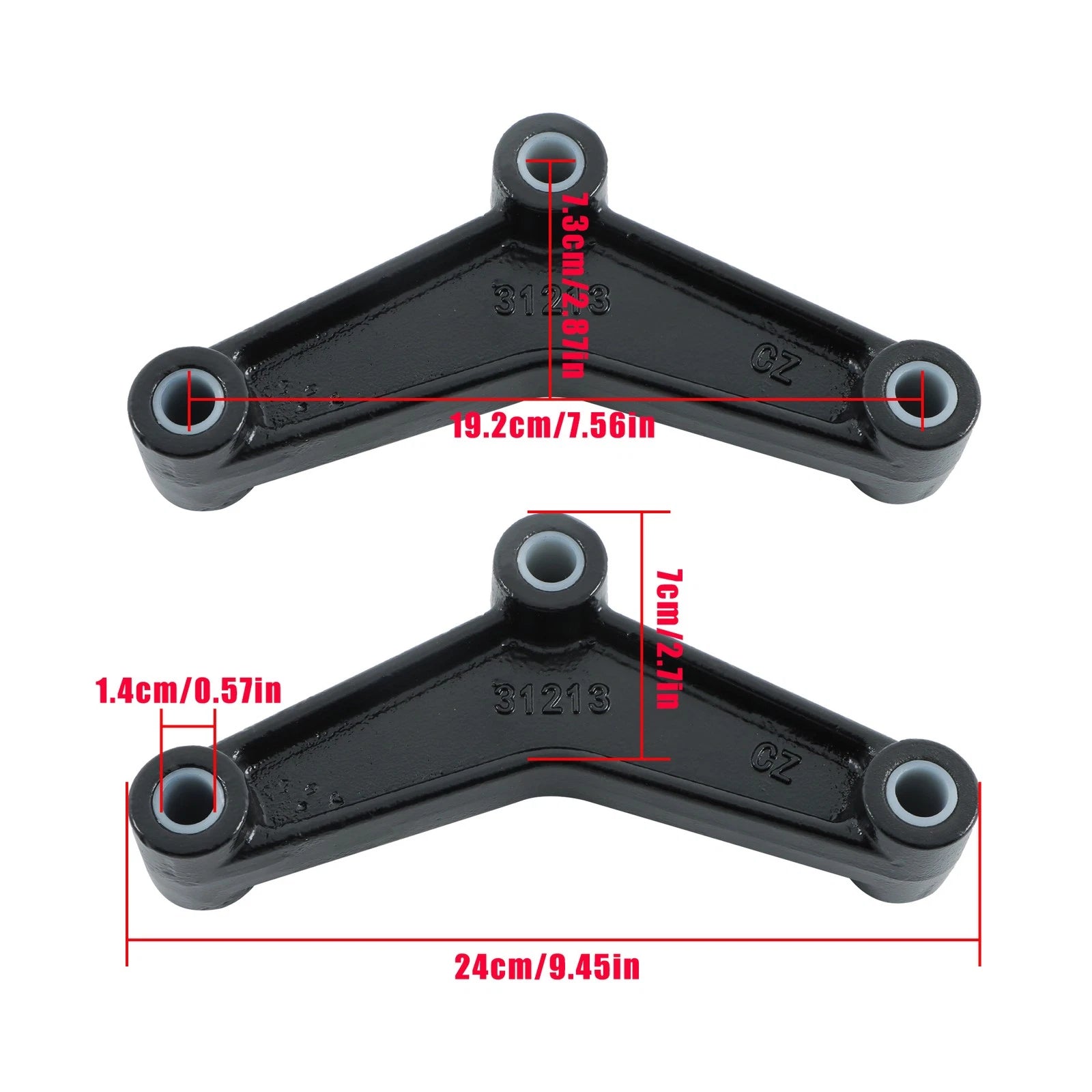 2X Nylon Bushings for Trailer Spring Equalizers (9/16")