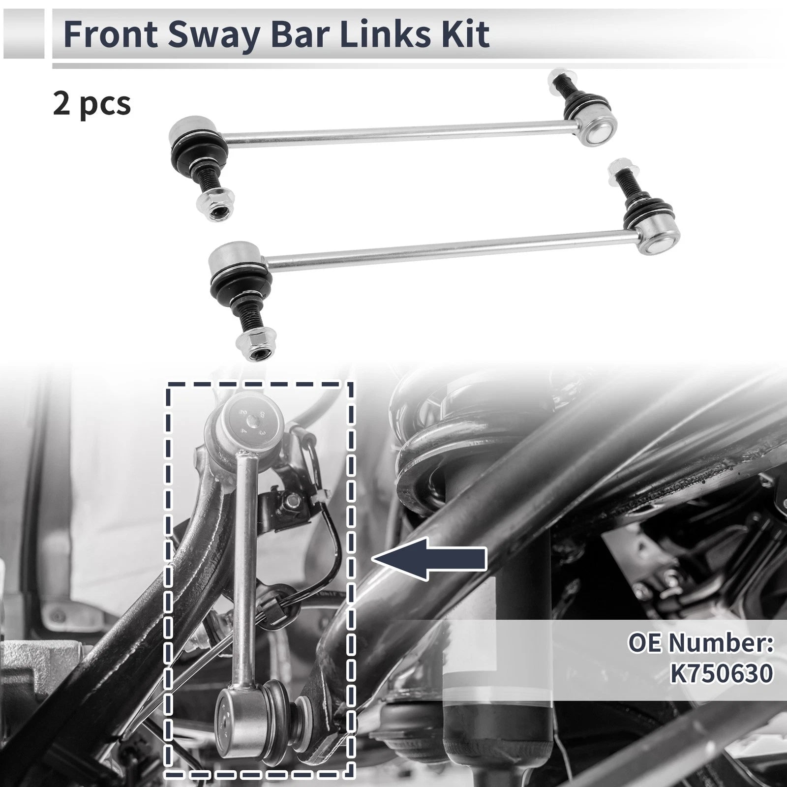 Front Stabilizer Bar Links Replacement for Chevrolet Sonic 2012-2020 2 Pcs
