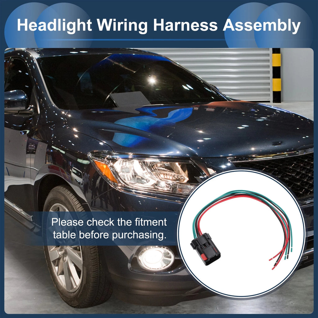 Headlight Wiring Harness Assembly for Ram 1500 (2002–2006) 28cm L 1 Pcs