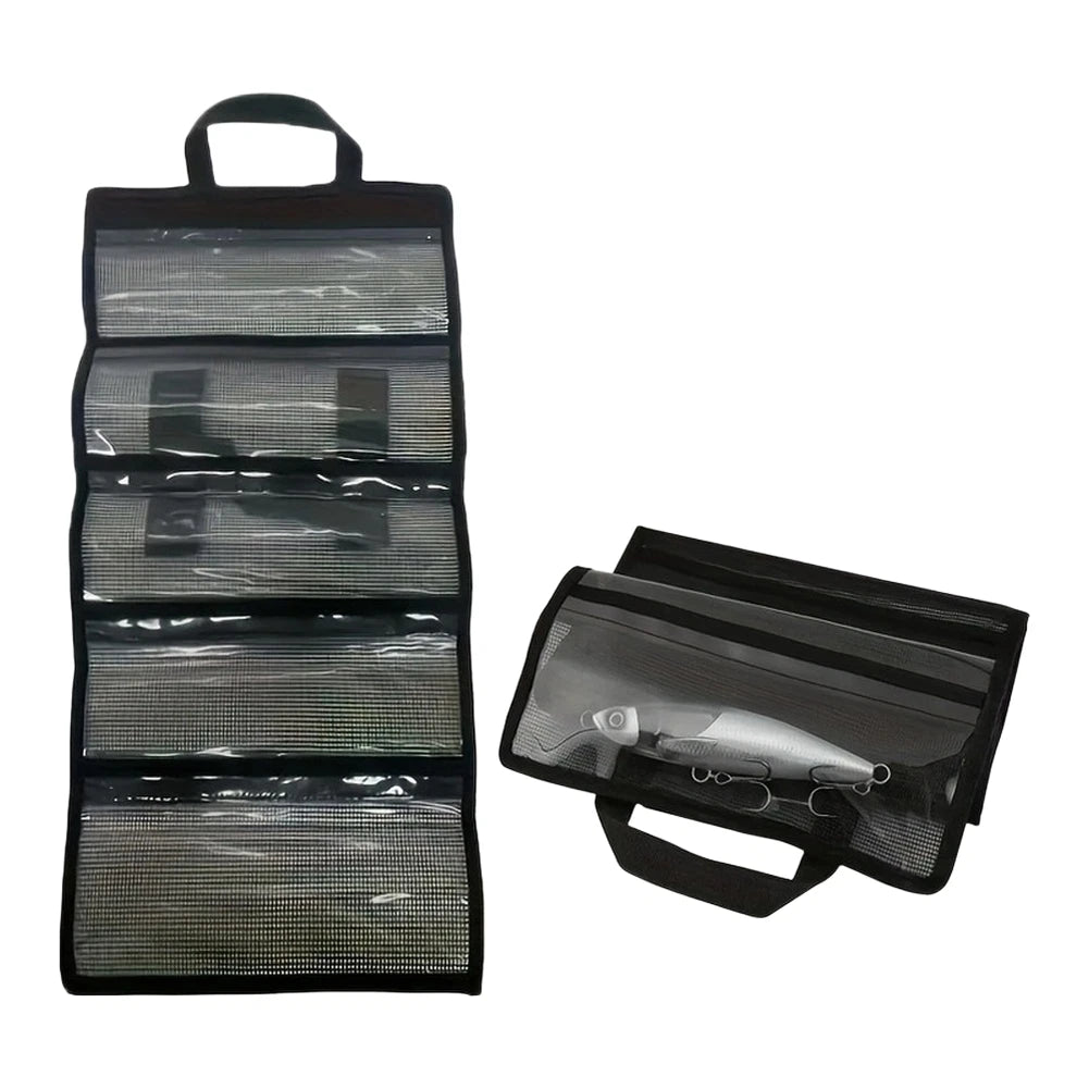 Foldable Mesh Fishing Bag for Large Capacity Tackle Organizer