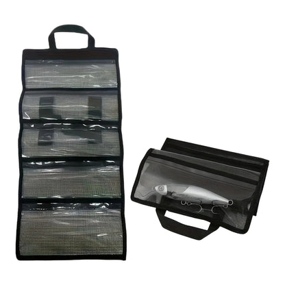 Foldable Mesh Fishing Bag for Large Capacity Tackle Organizer