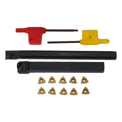 Lathe Threading Tool Holder Set with Inserts and Wrench for