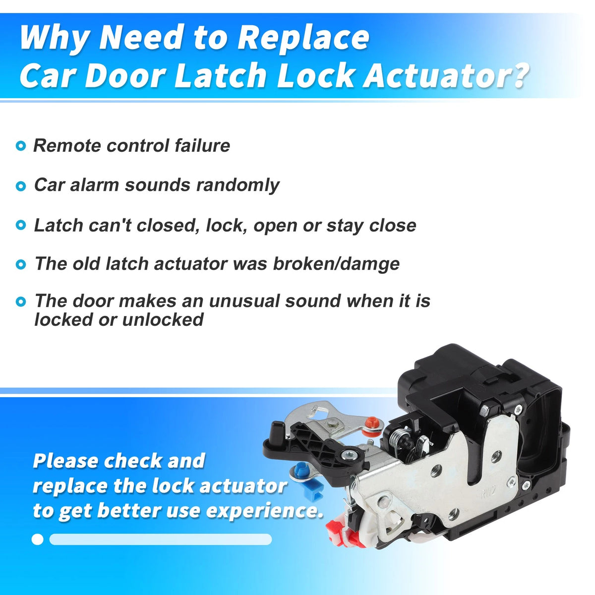 Rear Right Power Door Lock Actuator 7132A08003 for Ssangyong Rexton (2001–2019)