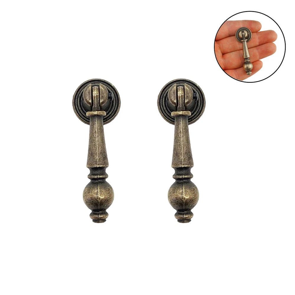 Set of 10 Retro Drop Pull Handles for Kitchen Cupboard Drawer Knobs