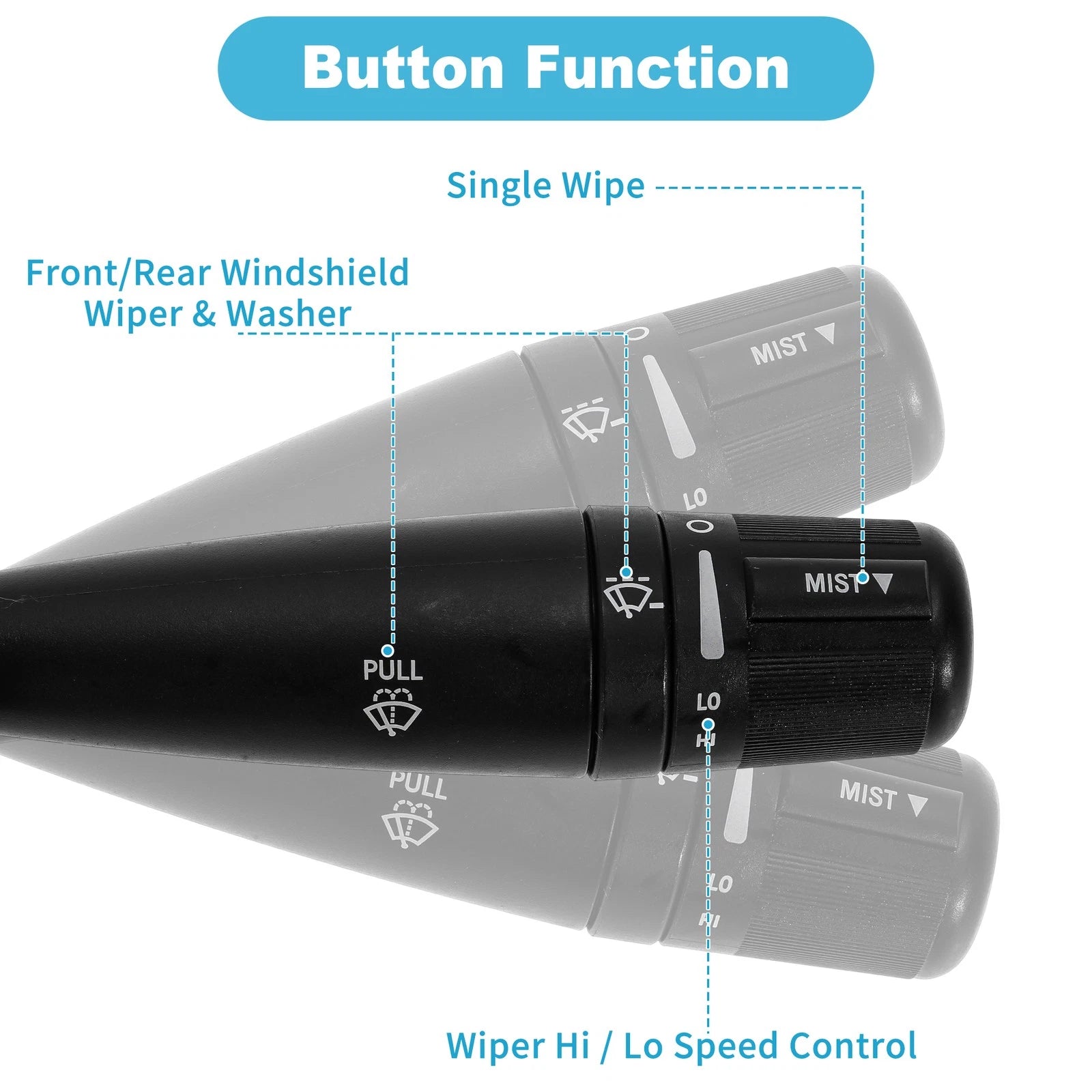 Windshield Wiper Control Switch for Chrysler 200 (2011–2014) No. 5183955AA