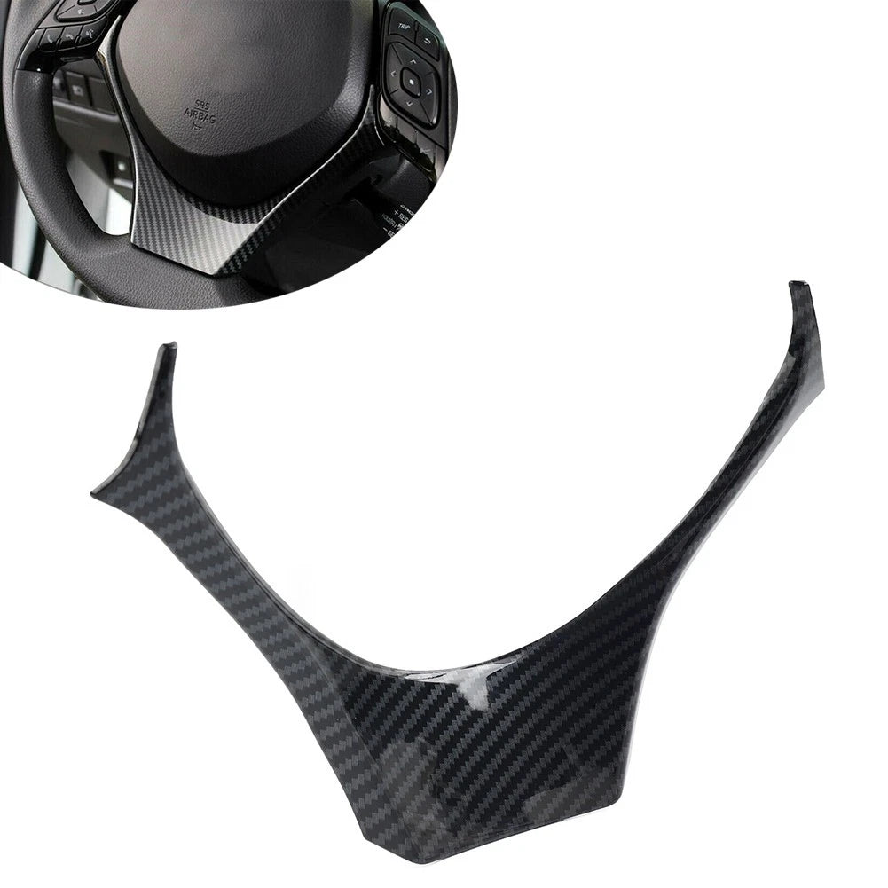 Carbon Steering Wheel Panel Trim for Toyota C-HR (2016–2023)