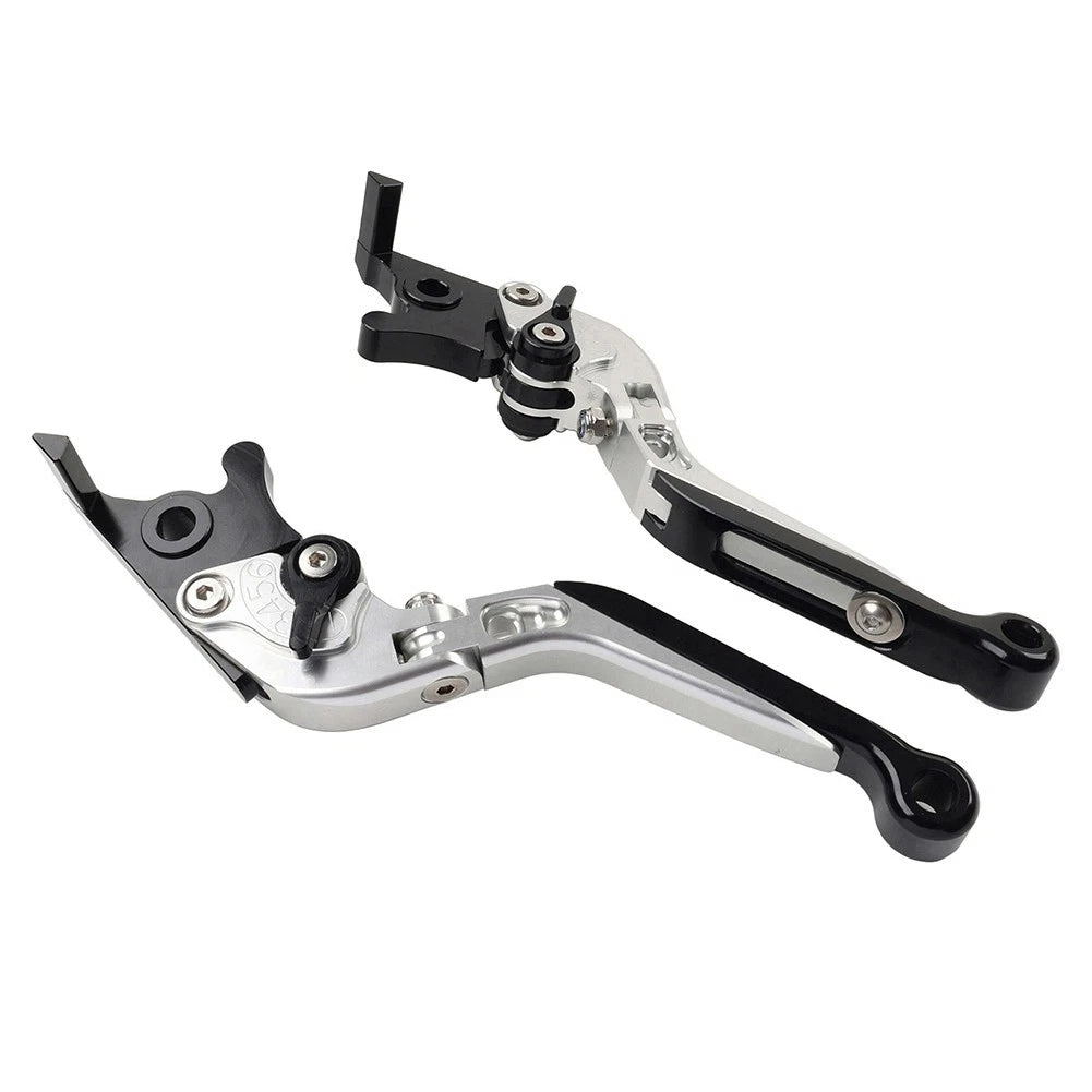 CNC Silver Extendable Brake Clutch Levers For Kawasaki ZX10R/RR/KRT/SE 16-20