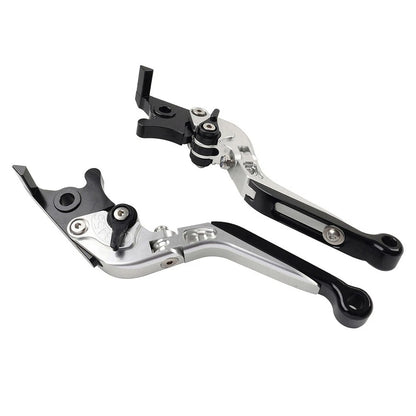 CNC Silver Extendable Brake Clutch Levers For Kawasaki ZX10R/RR/KRT/SE 16-20