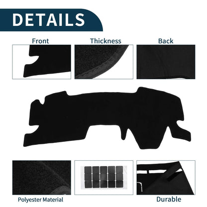 Dashboard Cover Mat for Toyota Yaris Cross (2023–2023) Black 1 Set