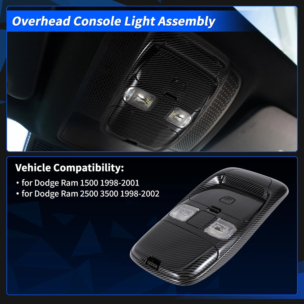 Overhead Console Light Assembly Replacement for Dodge Ram 1500 (2019–2024)
