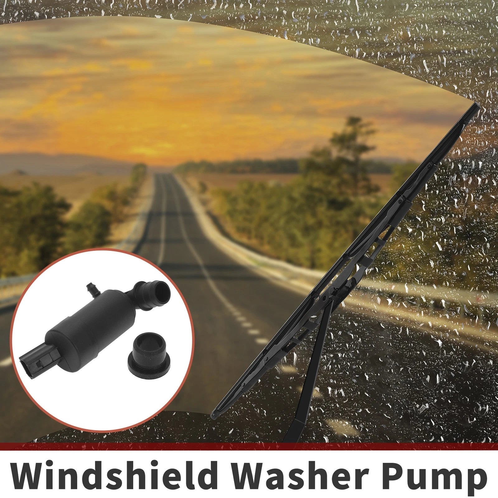 Windshield Washer Pump with Grommet for Ford Windshield Washer (2011–2018)