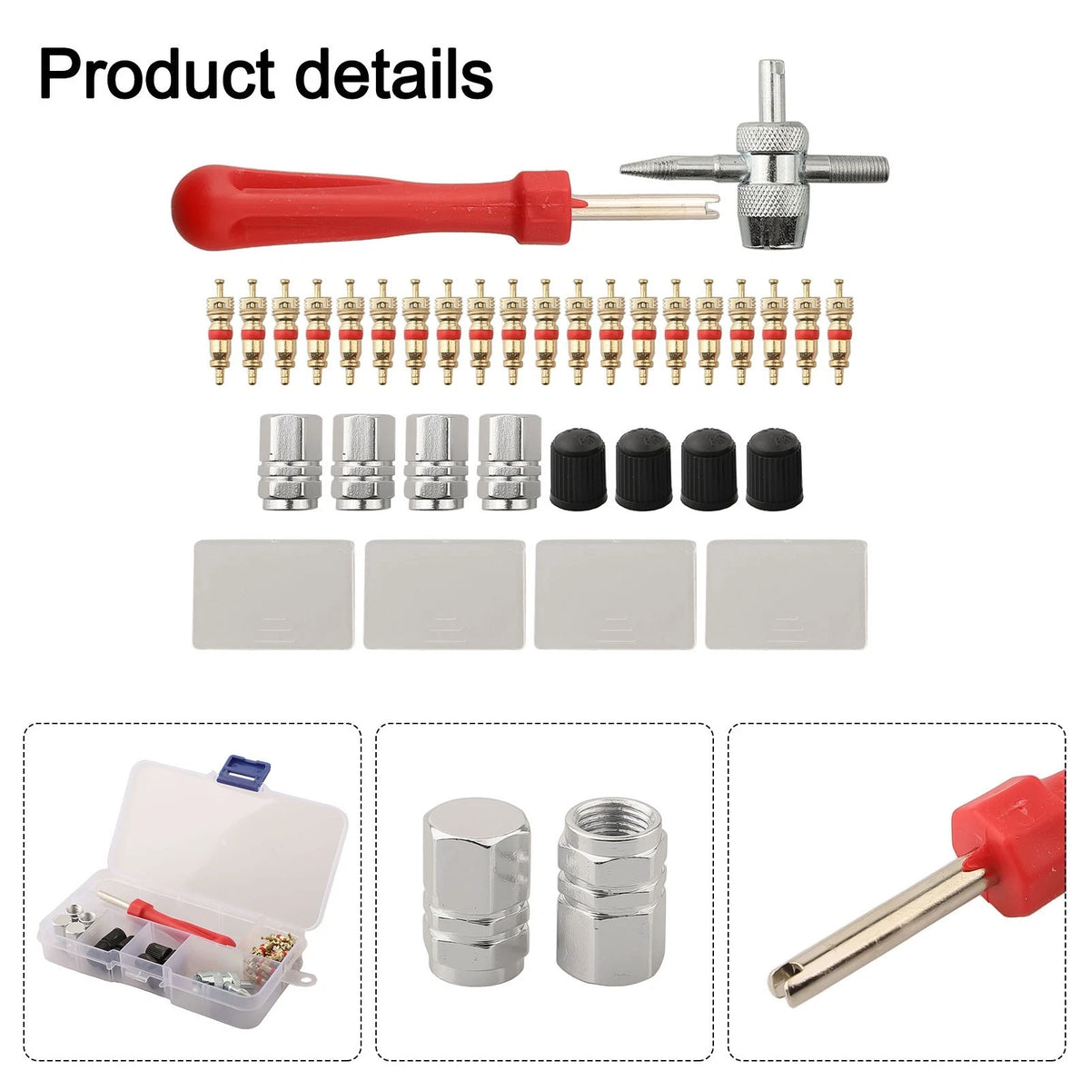 Tire Valve Stem Core Remover Kit for Car and Bike (Universal)